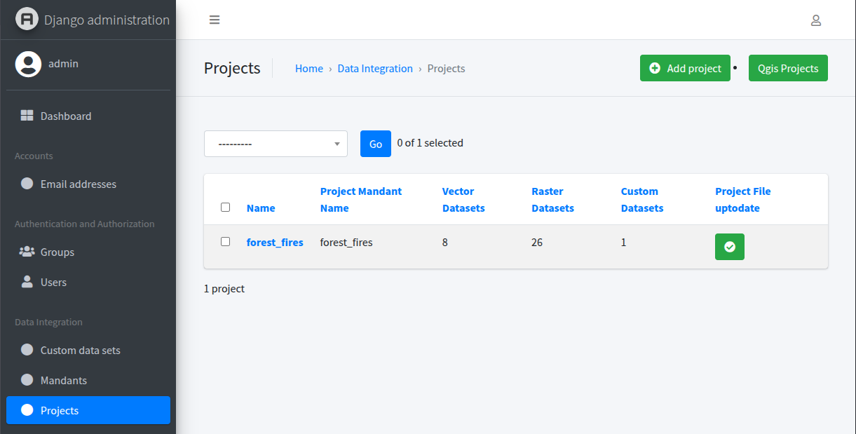 select project